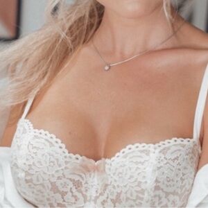 B. Tempt’d by Wacoal Bra floral lace Balconette ciao Bella underwire 32D NWOT